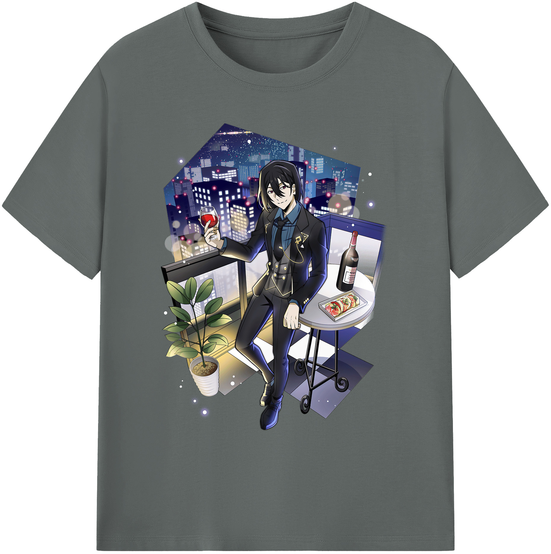 （画像用） 文豪ストレイドッグス Bungo Stray Dogs 綿100％ メンズ半袖Tシャツ｜肌触りやわらか＆通気性